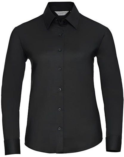 Ladies` Long Sleeve Oxford Bluse
