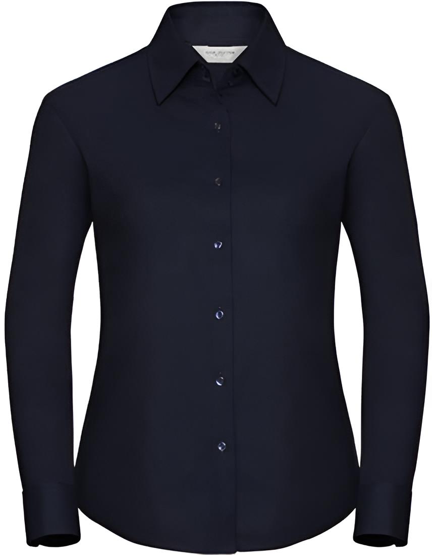 Ladies` Long Sleeve Oxford Bluse