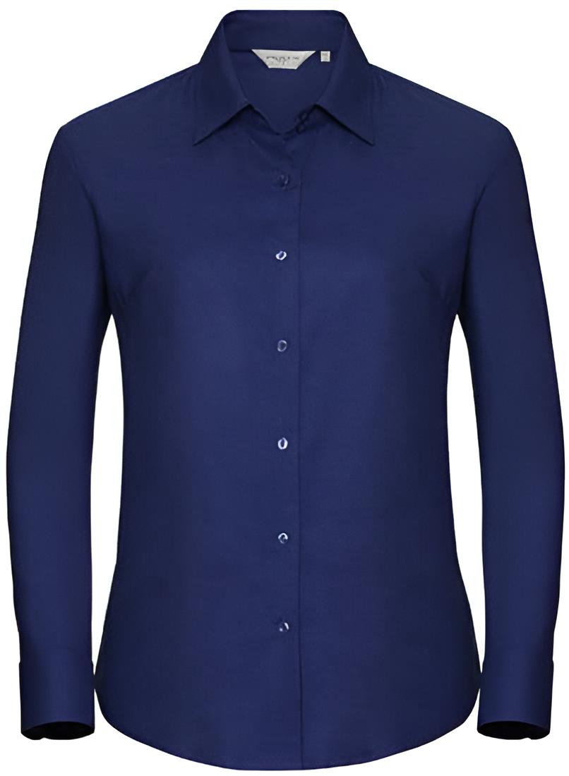 Ladies` Long Sleeve Oxford Bluse