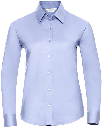 Ladies` Long Sleeve Oxford Bluse