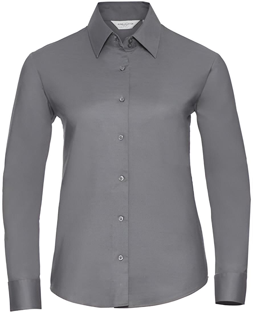 Ladies` Long Sleeve Oxford Bluse