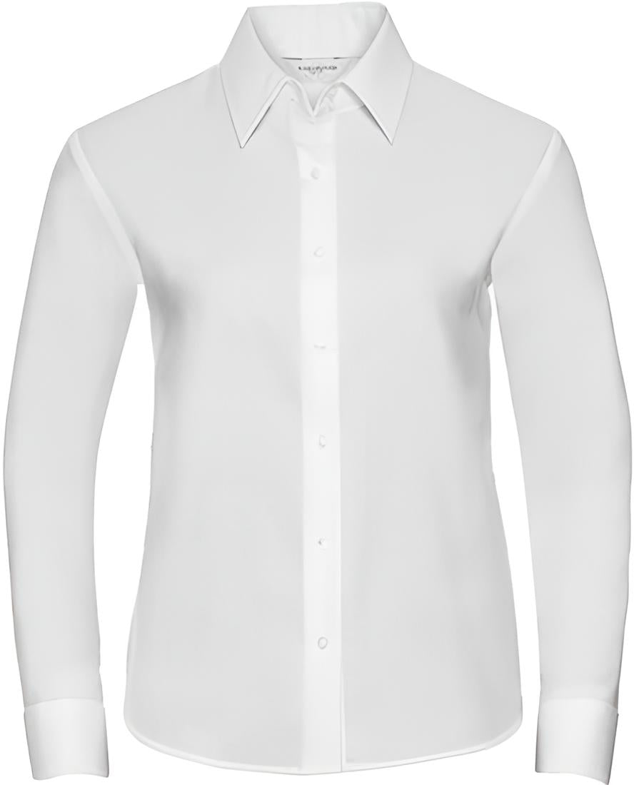 Ladies` Long Sleeve Oxford Bluse